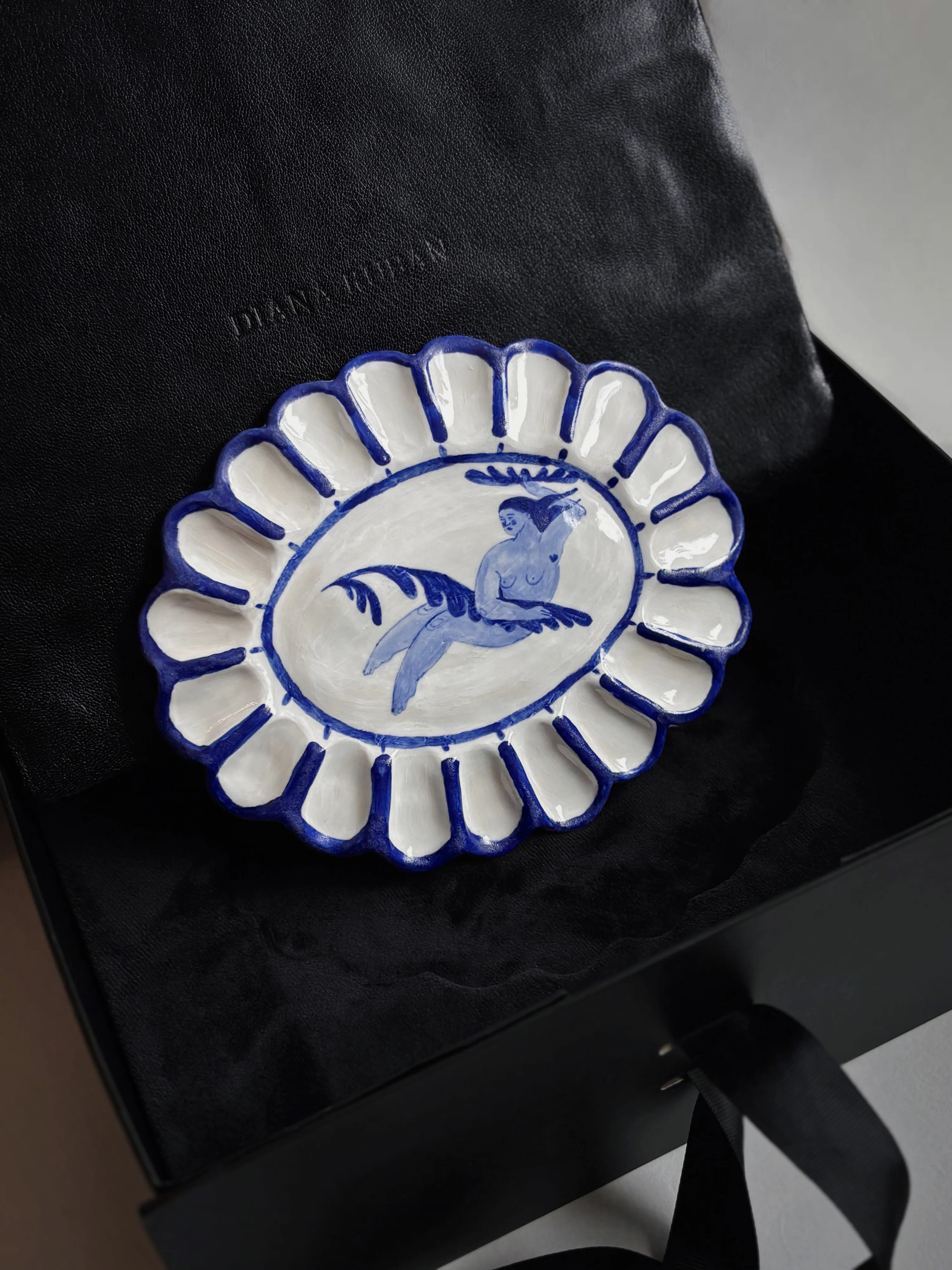 Image of MY PLANT by Diana Ruban , size: 15.5 x 19x1 cm, made of White clay 1200 degrees fired, engobe, Sculpture medium, from Georgia , part of the Ceramics and modeling series, priced at $330 Photo 3 of 4.