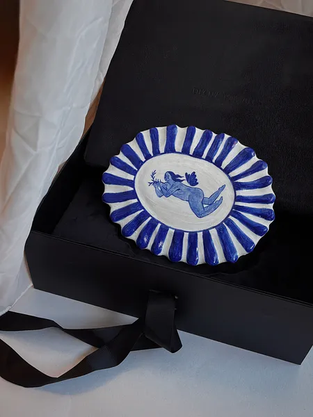 Image of Flying by Diana Ruban , size: 15.2 x 19.5 x 1cm, made of White clay 1200 degrees fired, Sculpture medium, from Georgia , part of the Ceramics and modeling series, priced at $330 Photo 4 of 4.