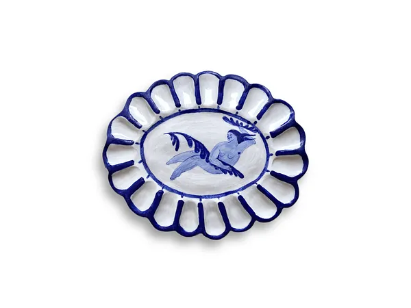 Image of MY PLANT by Diana Ruban , size: 15.5 x 19x1 cm, made of White clay 1200 degrees fired, engobe, Sculpture medium, from Georgia , part of the Ceramics and modeling series, priced at $350 Photo 2 of 2.