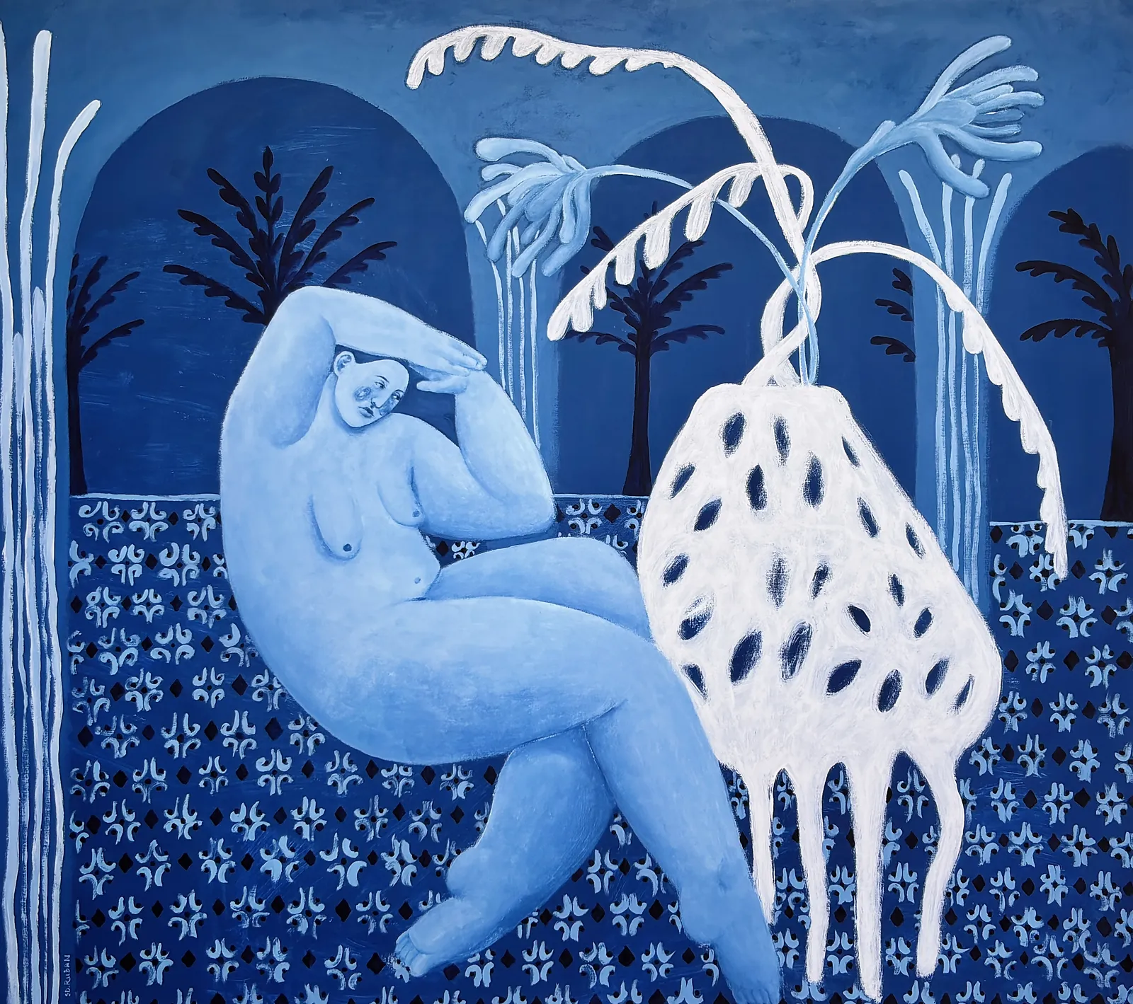Image of Poster “Night sky” by Diana Ruban , size: 50 х 60 cm, made of Paper 200 gsm , Painting medium, from Ukraine , part of the Poster series, priced at $35 Photo 1 of 4.