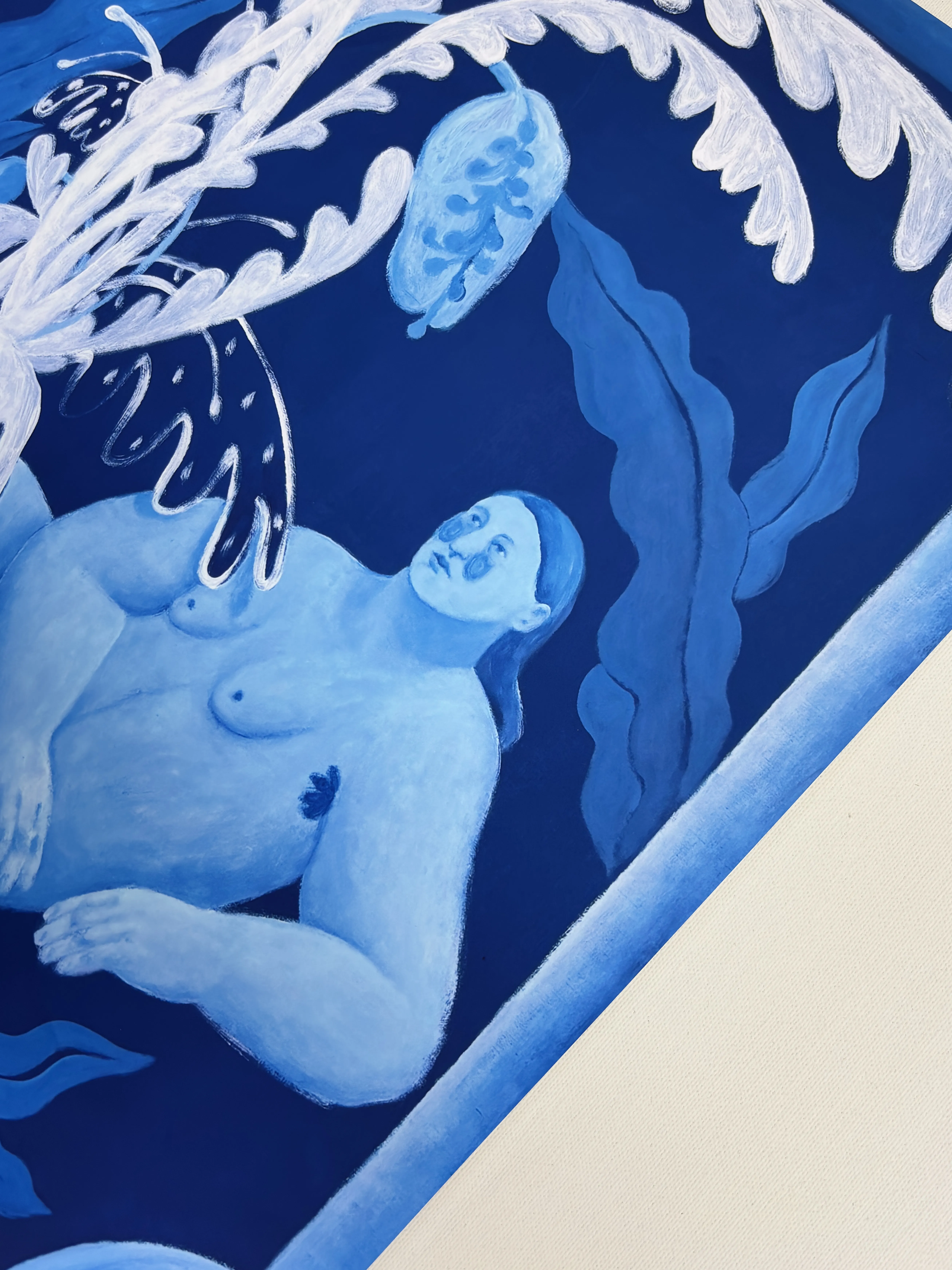 Image of Poster “A place in the garden” by Diana Ruban , size: 50 x 60 cm, made of Paper 200 gsm , Painting medium, from Ukraine , part of the Poster series, priced at $35 Photo 2 of 4.