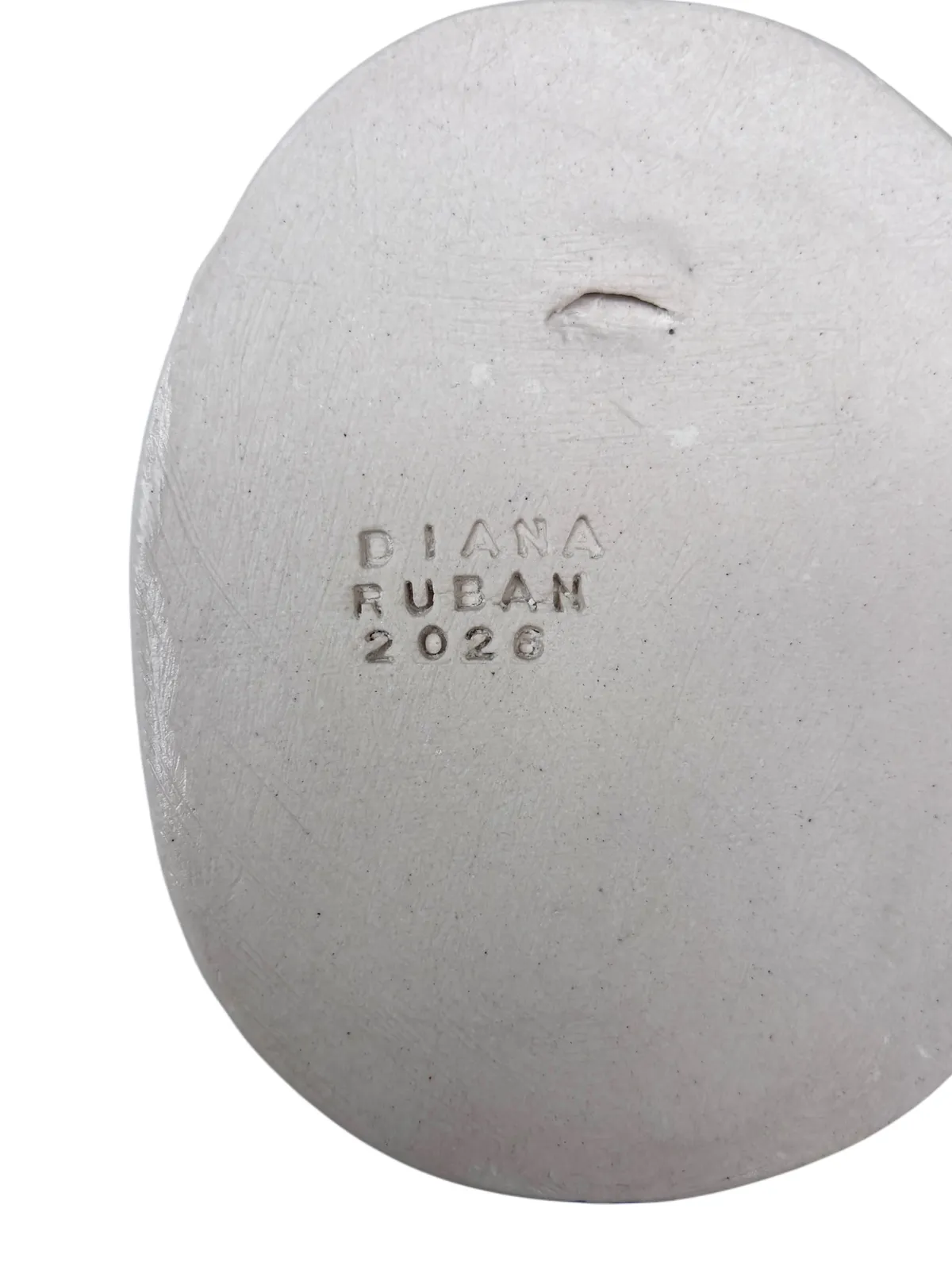 Image of Dreams by Diana Ruban , made of White clay ceramics, fired at 1200 degrees, Sculpture medium, from Ukraine , part of the Blue women series, priced at $180 Photo 4 of 4.