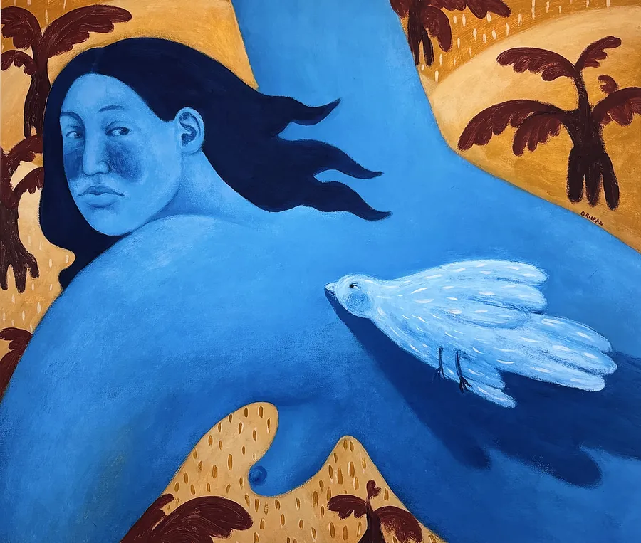 Image of Poster “ I want to be the wind” by Diana Ruban , size: 50x50 cm , made of Paper 190 gsm, Digital medium, from Ukraine , part of the Poster series, priced at $35