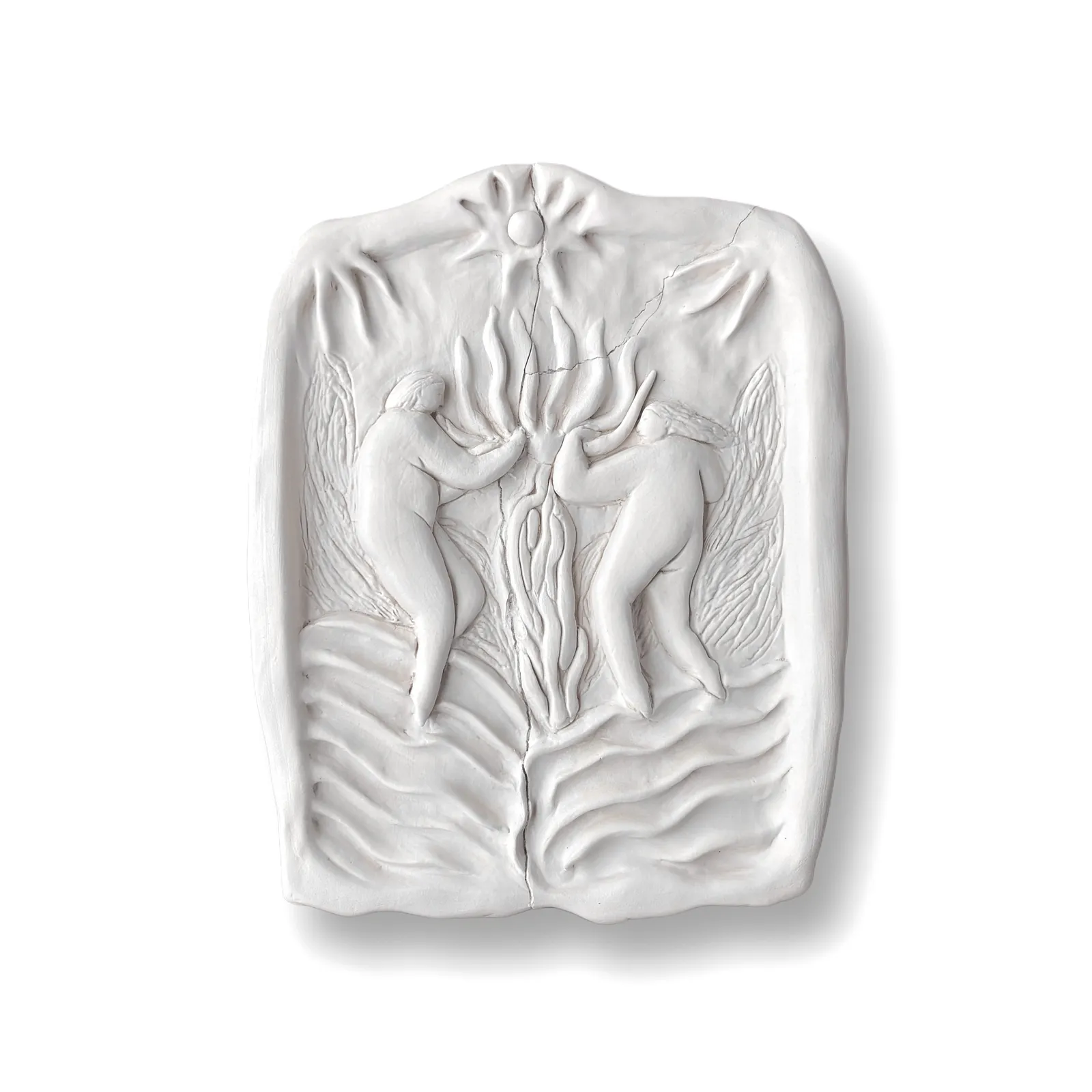 Image of Women under the sun by Diana Ruban , size: 34 х 26,5 х 3 cm, made of ceramics, Sculpture medium, from Georgia, part of the Ceramics and modeling series Photo 1 of 3.