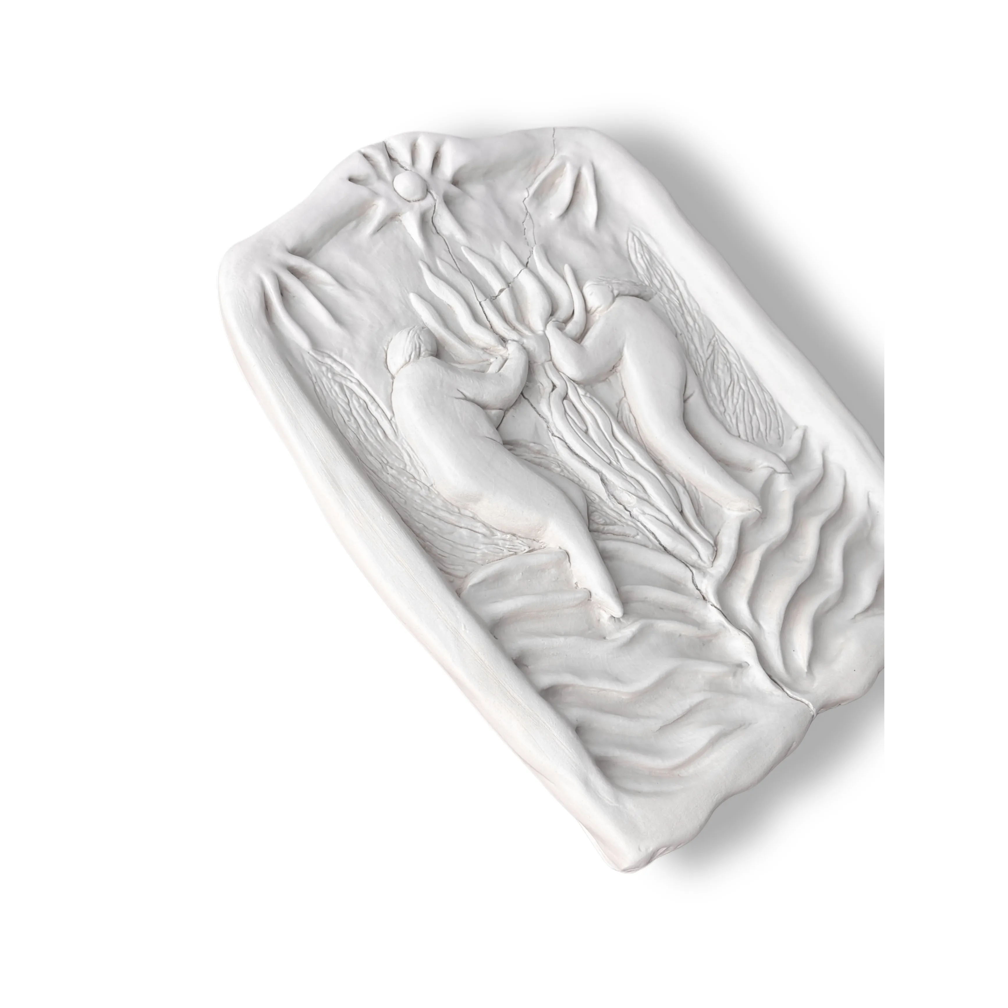 Image of Women under the sun by Diana Ruban , size: 34 х 26,5 х 3 cm, made of ceramics, Sculpture medium, from Georgia, part of the Ceramics and modeling series Photo 2 of 3.