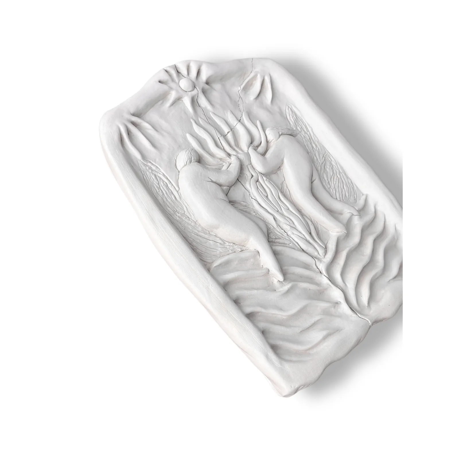 Image of Women under the sun by Diana Ruban , size: 34 х 26,5 х 3 cm, made of ceramics, Sculpture medium, from Georgia, part of the Ceramics and modeling series Photo 2 of 3.