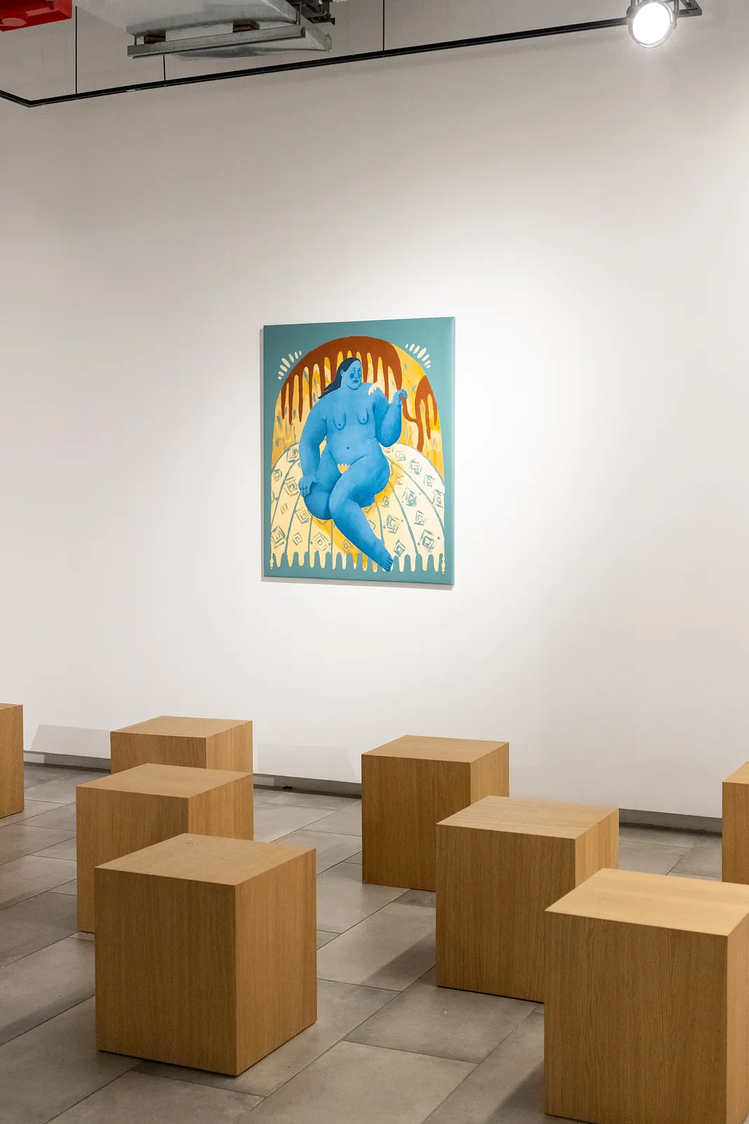 Image of Road to the heart by Diana Ruban , size: 110 x 90 cm, made of canvas, acrylic, Painting medium, from USA, part of the Blue women series, priced at $3200 Photo 3 of 3.