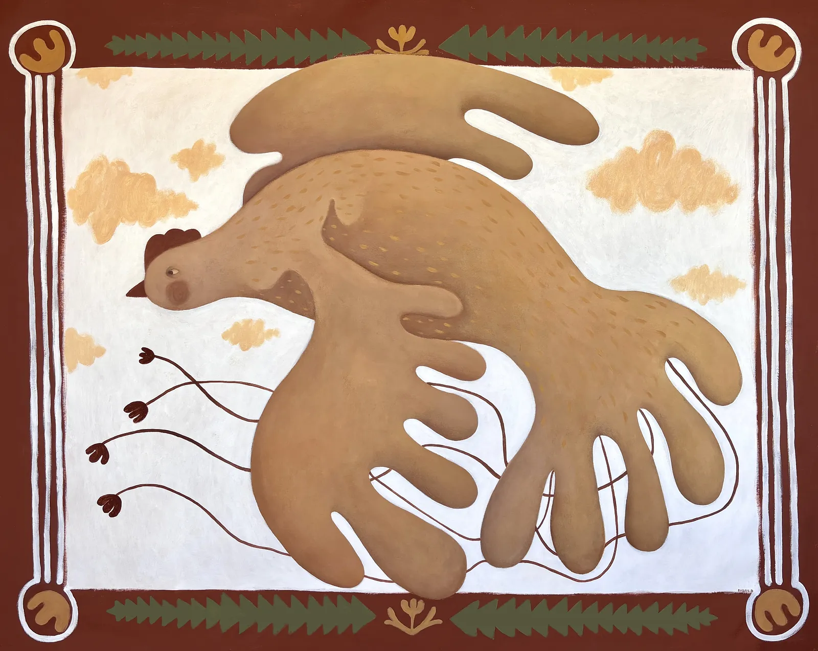 Image of Bird by Diana Ruban , size: 137 x 167, made of canvas, acrylic, Painting medium, from Georgia Photo 1 of 2.