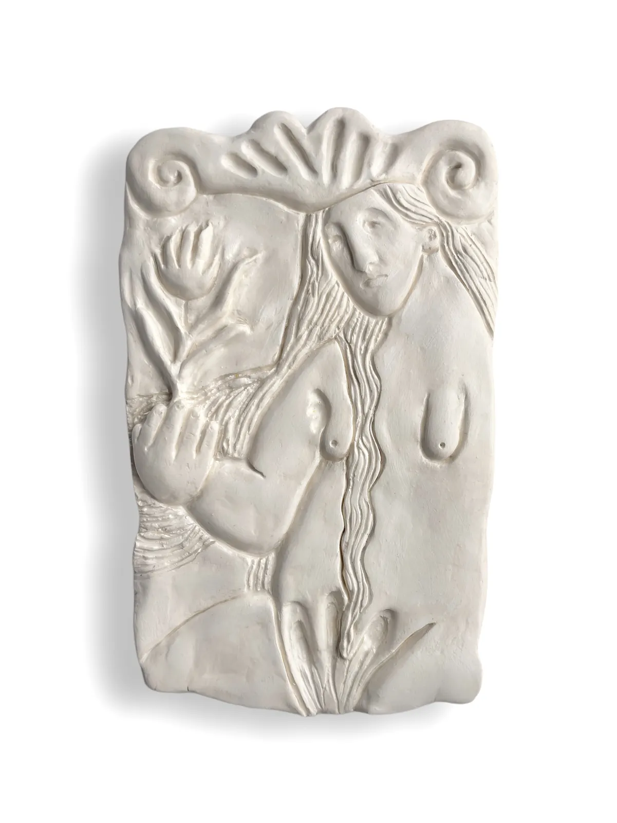 Image of With Hope by Diana Ruban , size: 24,5 x 15,5 x 2 cm, made of ceramic modeline, soil, fixative, Sculpture medium, from Georgia, part of the Ceramics and modeling series, priced at $200 Photo 1 of 3.