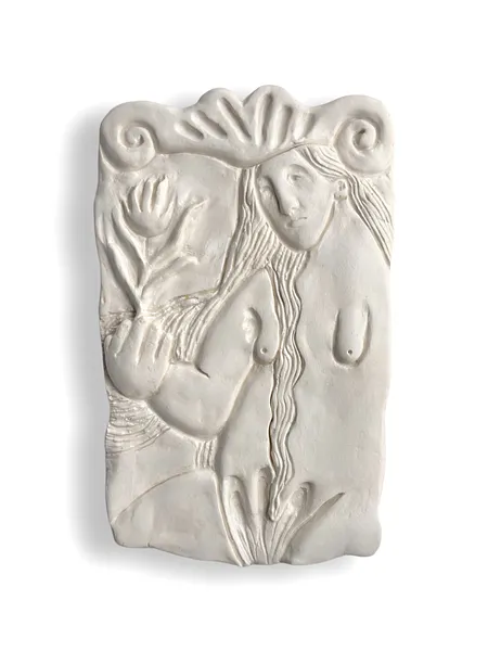 Image of With Hope by Diana Ruban , size: 24,5 x 15,5 x 2 cm, made of ceramic modeline, soil, fixative, Sculpture medium, from Georgia, part of the Ceramics and modeling series, priced at $200 Photo 1 of 3.