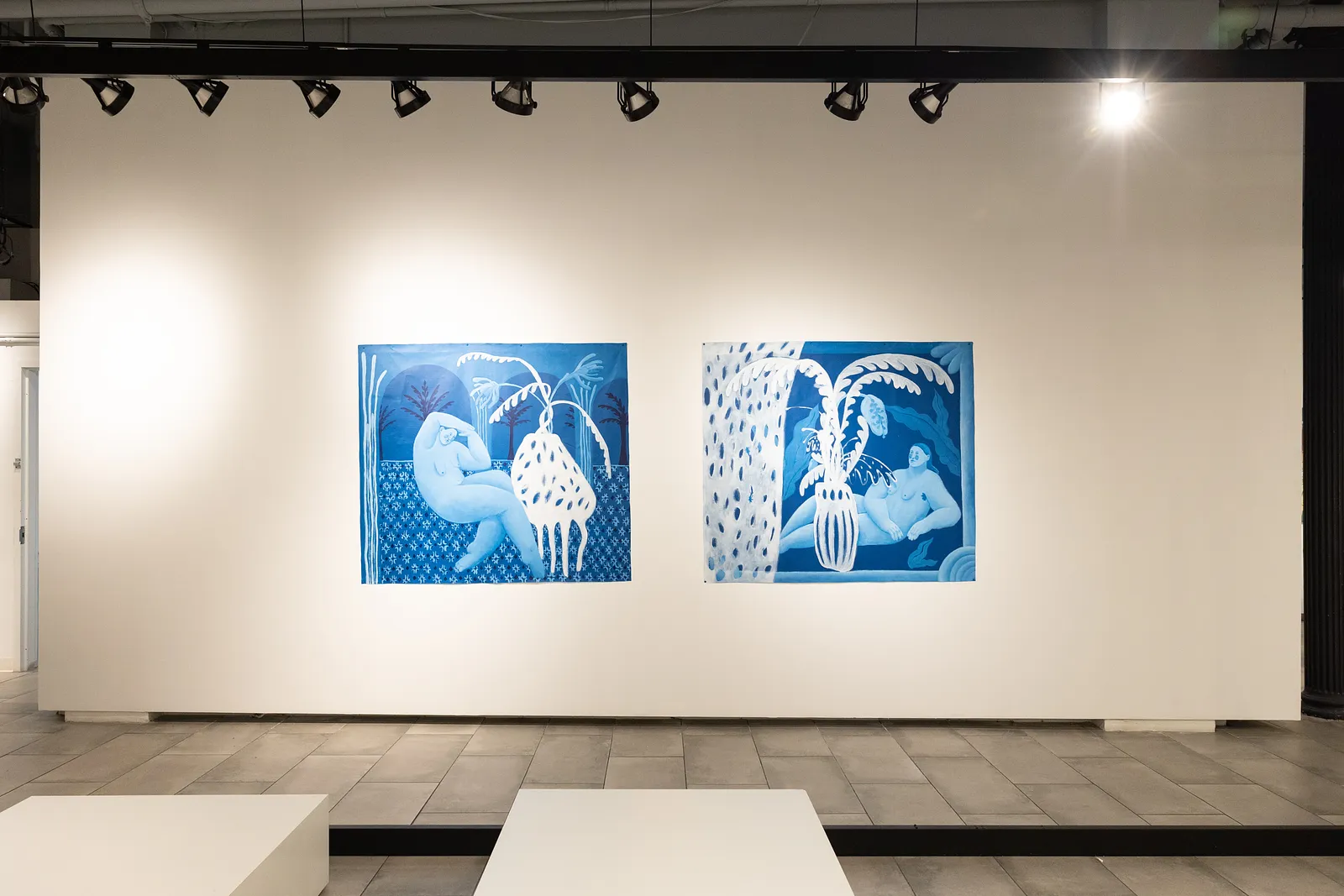 Image of Night sky by Diana Ruban , size: 131 х 146 cm, made of canvas, acrylic, Painting medium, from USA, part of the Blue women series Photo 2 of 2.