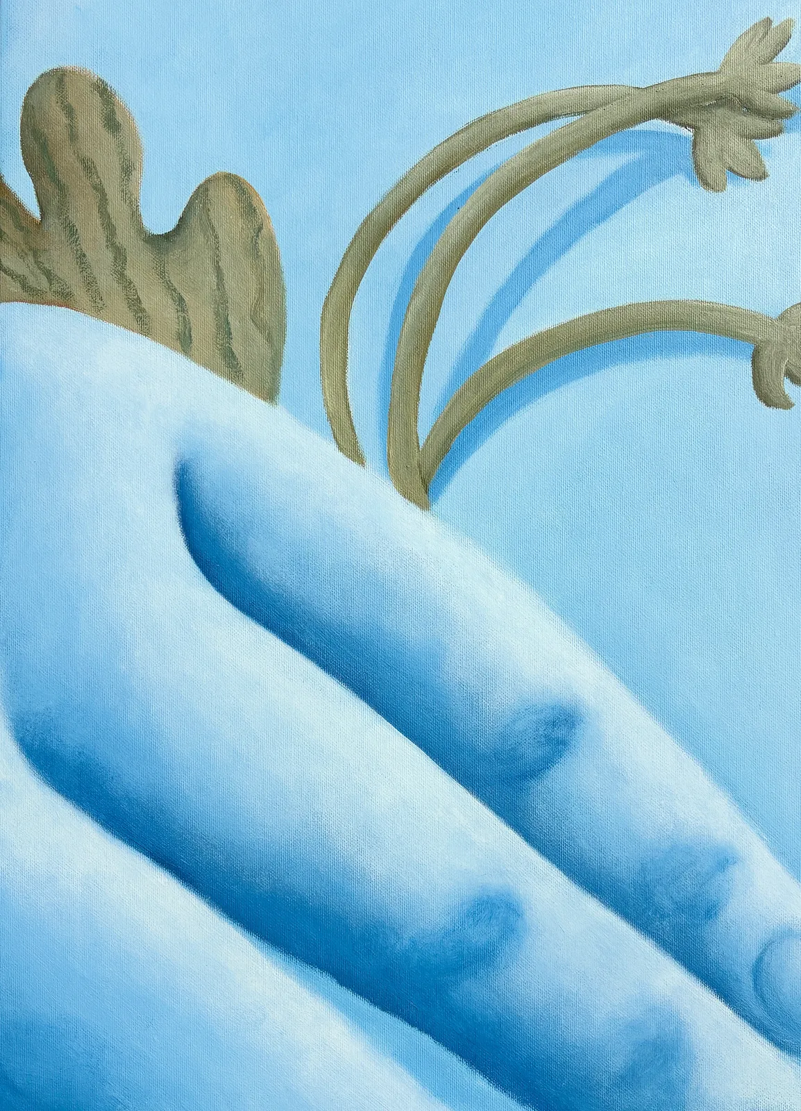Image of Wind by Diana Ruban , size: 100 х 78,8 х 2 см , made of Canvas, acrylic , Painting medium, from Ukraine , part of the Blue women series Photo 5 of 6.